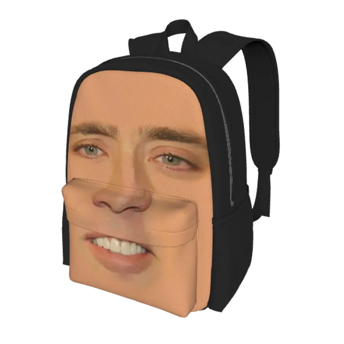 Nicolas Cage Full Face Student Backpack School Bag Hiking Travel Daypack for Boys Girls Bookbag Shoulder Bags