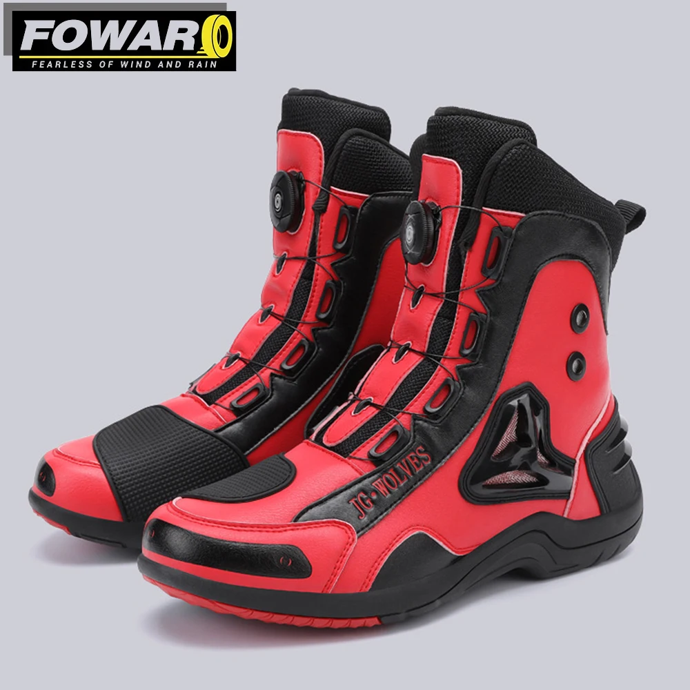 

Breathable Cycling Shoes Men Motorcycle Shoes Motorbike Shoes Portability Botas Motocross Crashproof Botas Moto For 4 Season