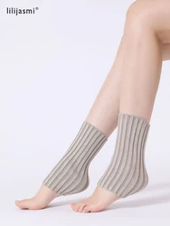Cotton Ankle Warmers Women Spring Summer Ribbed Knit Warm Soft Boot Match Gaiter Footmuff Unisex Foot Sleeve Warmers Stocking