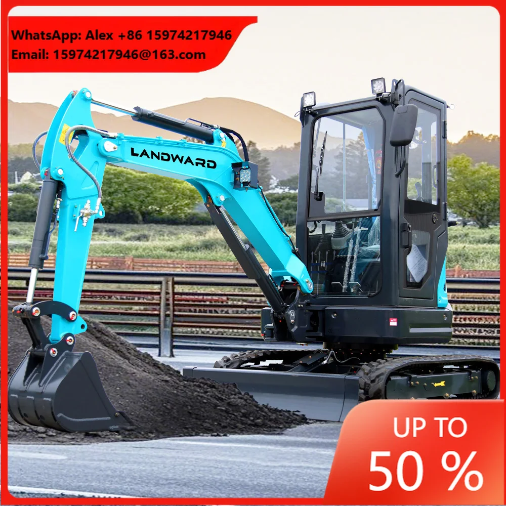 Farm New Used Excavator Hot Sale Landward Compact 2.5 Ton Diesel Hydraulic Digger With Attachments Mini Excavator For Sale