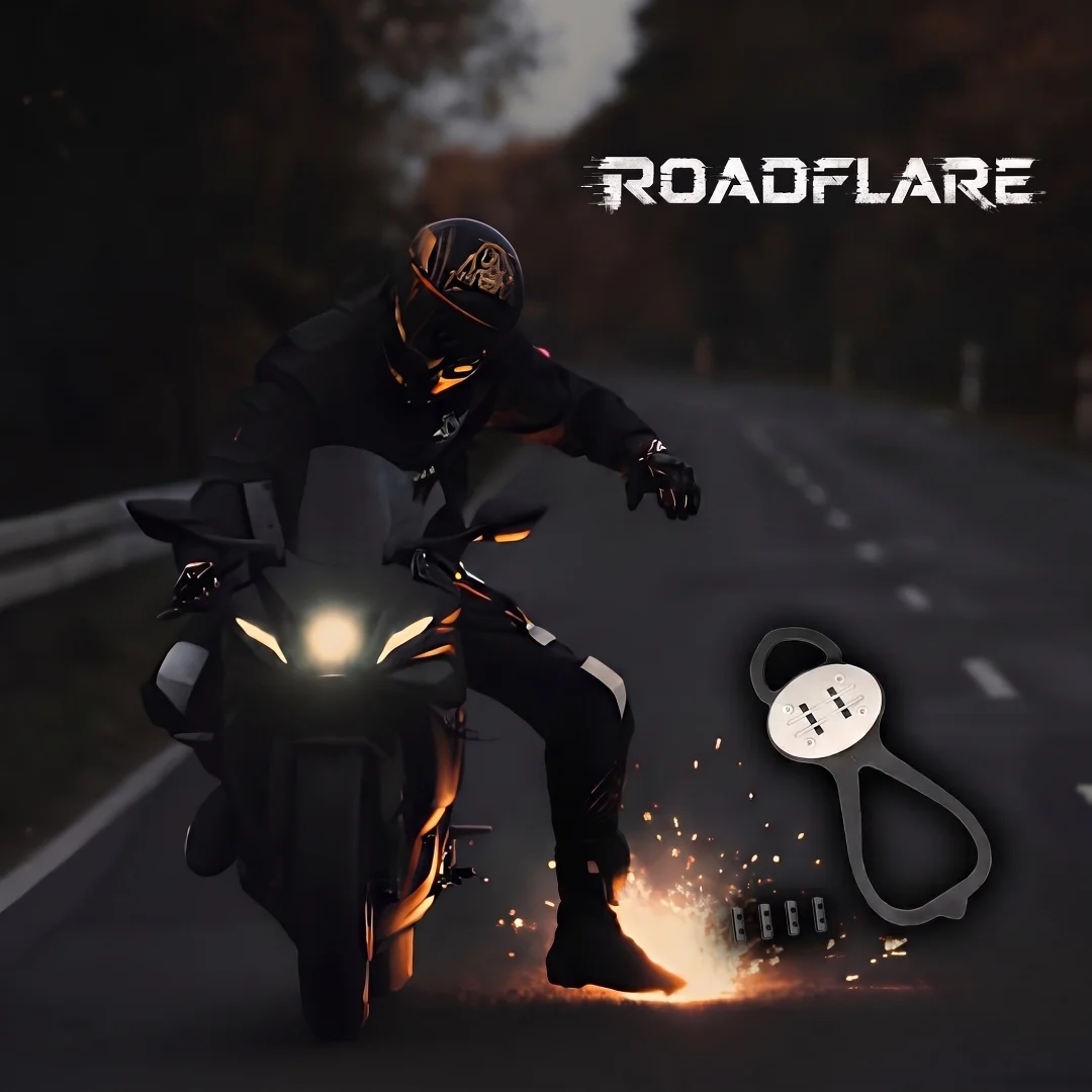 Motorcycle Spark Plates Shoe Cover Bike Boot Sole Device Flint Rod Foot Brake Flame Effect Riding Night Accessory Outdoor