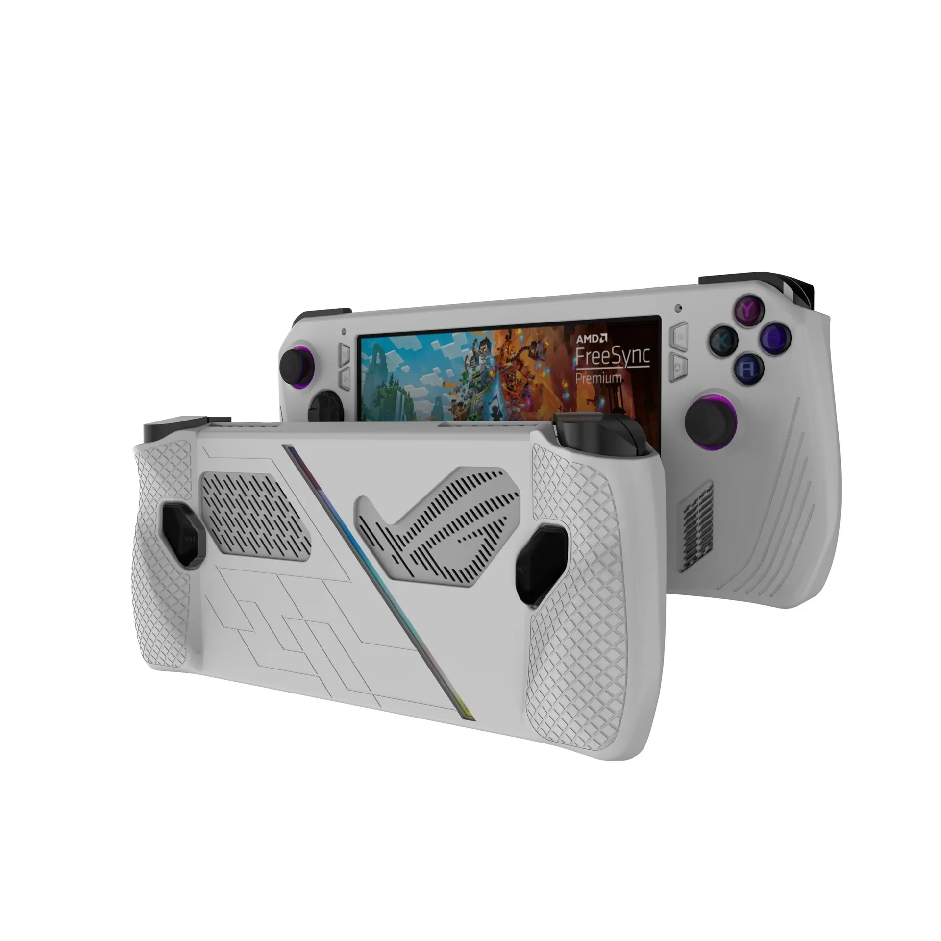 Protective Case For ASUS ROG Ally Tempered Glass 3-in-1 Full Set Button Skins Shockproof Anti-Scratch Cover Accessories