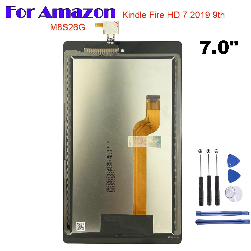 

7.0" AAA+ For Amazon Kindle Fire HD 7 2019 9th 7.0" M8S26G LCD Display Touch Screen Digitizer Glass Assembly Repair Parts