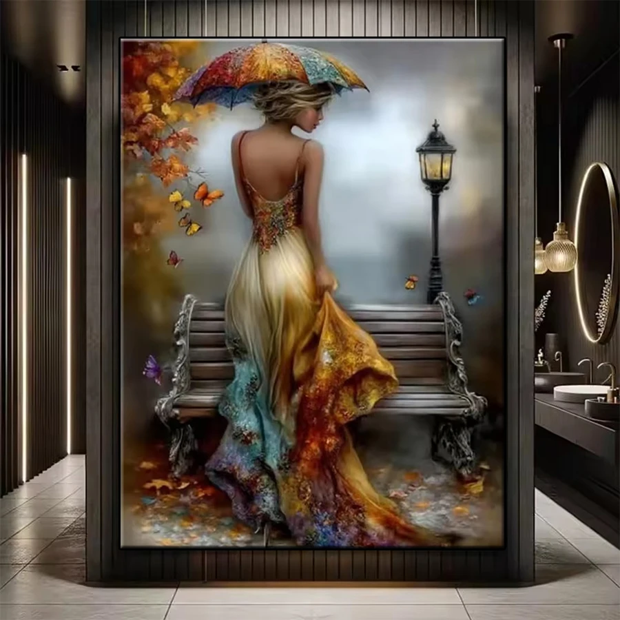 DIY Diamond Painting Kit New Modern Abstract Art Beautiful and Elegant Women Diamond Mosaic Full Drill Embroidery Handmade Hobby