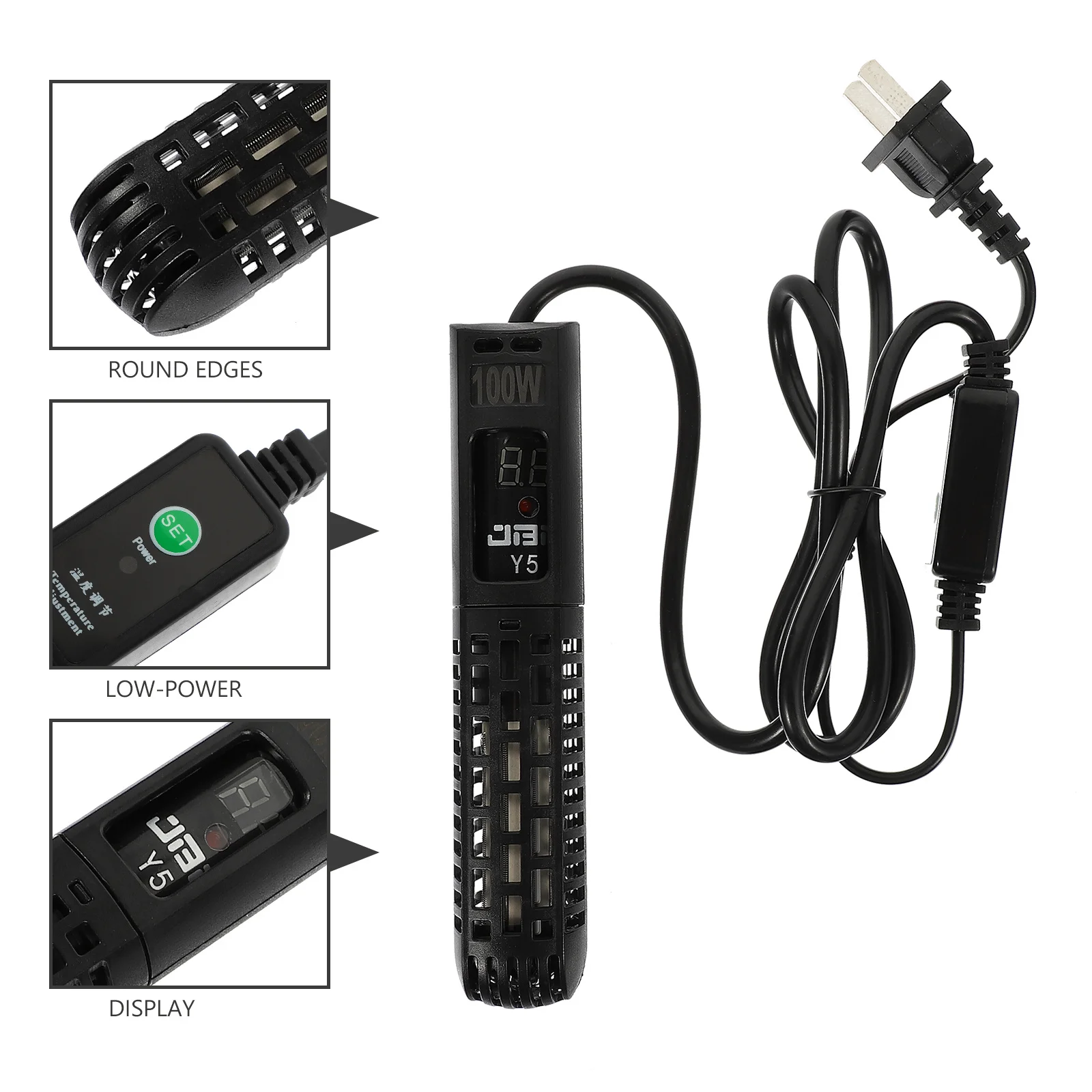 

Fish Tank Heater Submersible Adjustable Aquarium Heating Rod Temperature Controller Energy Saving Waterproof Heating Tool