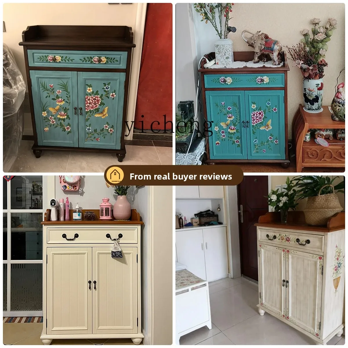 CZ  Entrance Shoe Cabinet One Bin Two Doors Storage Cabinet Furniture Partition Shoe Cabinet