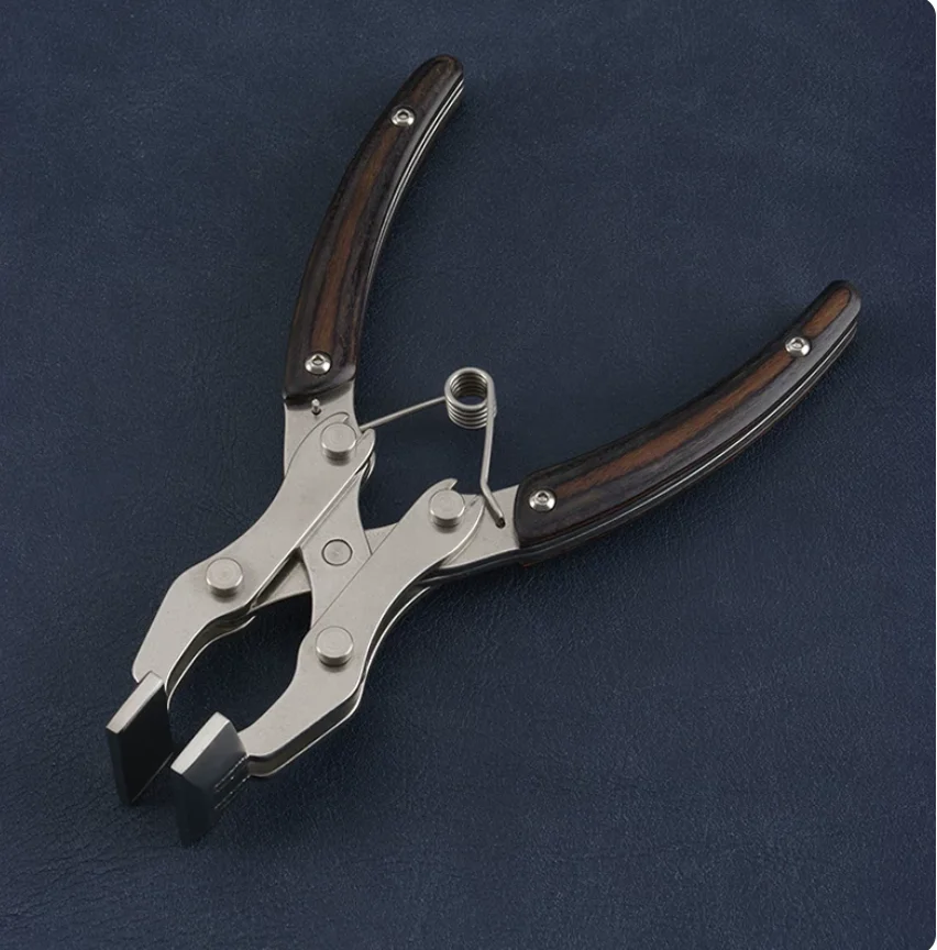 Chuck flat-mouth pliers, cost-effective, parallel pliers hand DIY leather tool pliers 35mm