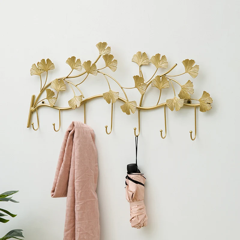 

Over The Door Hooks for Hanging Creative Keys Holder Wall Home Home Decor Door Hook Ginkgo Biloba Door Hanger Wall Decoration