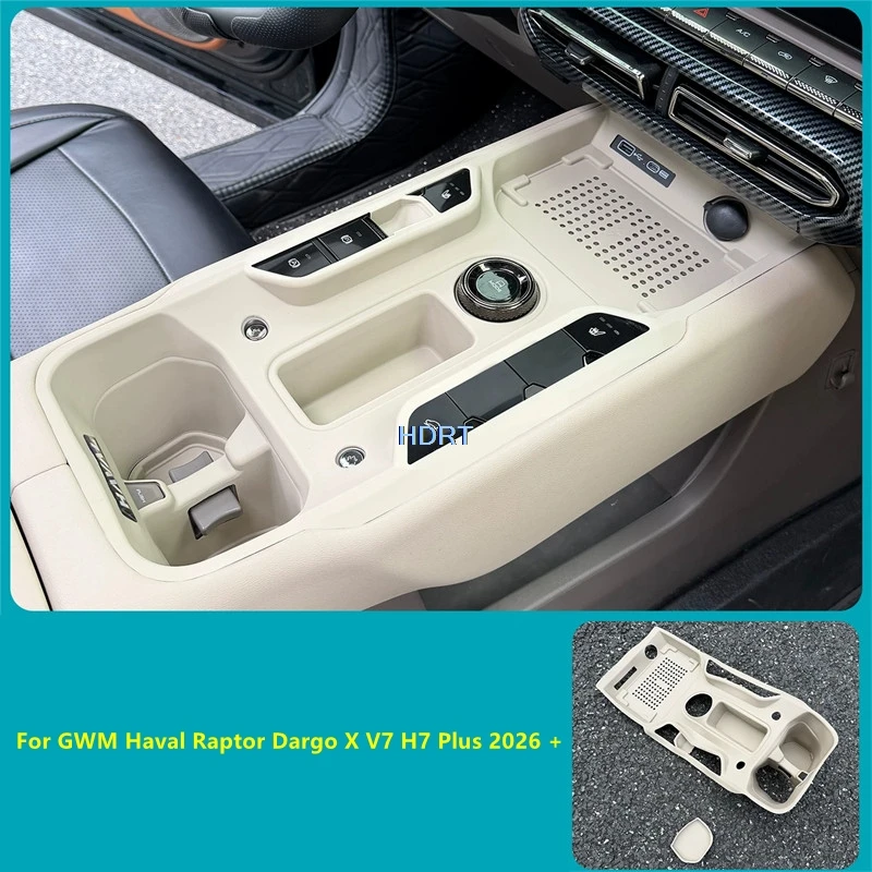 For GWM Haval Raptor Dargo V7 H7 Plus 2026 + Car Style Gear Shift Mat Storage Box Pad Center Console Organizer Cover Accessories
