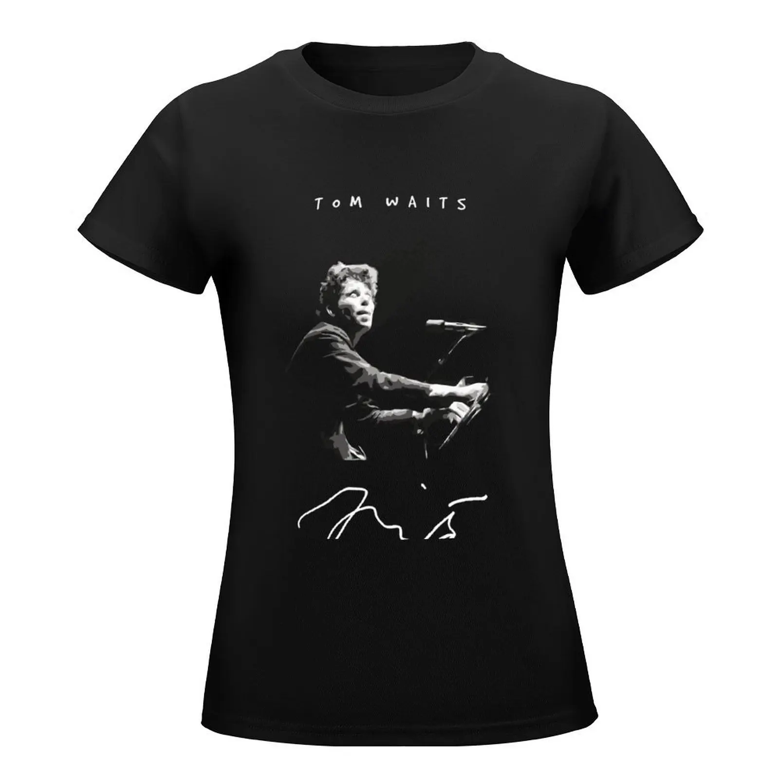 TOM-WAITS T-Shirt sweat plus sizes graphics plus size t shirts for Women loose fit