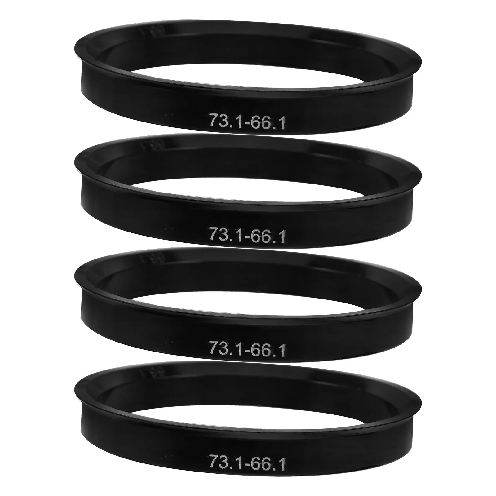 4Pcs Wheel Hub Rings Hub Centric Rings for Rims 73.1mm X 66.1mm Precision Fit Metal Center Bore Adapters Eliminate Vibration