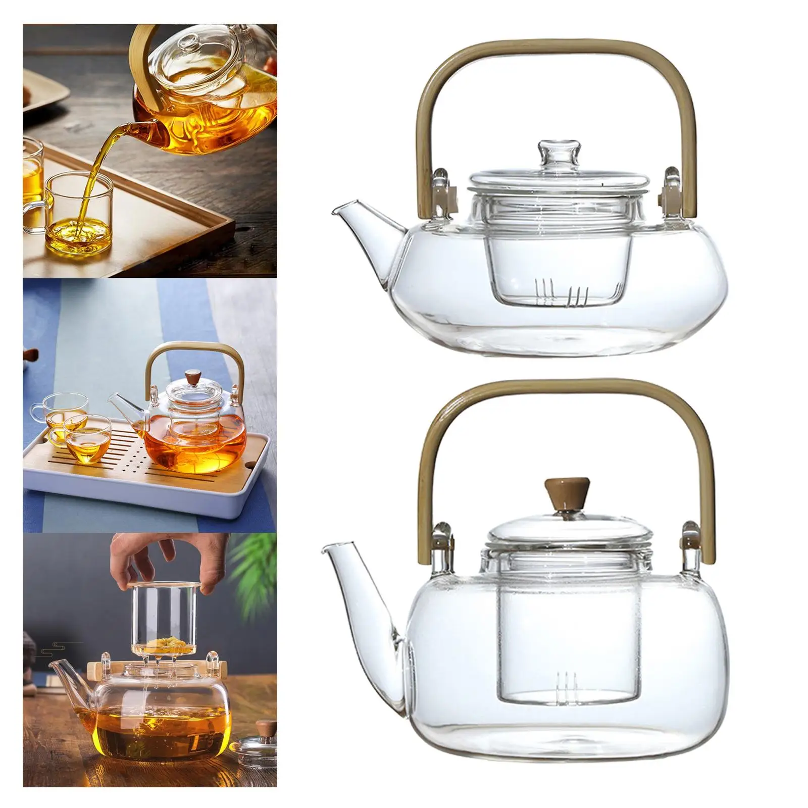 

Стеклянный чайник на плите, ручной стеклянный чайник, съемный заварочный ситечко для чая, чайник, горшок, посудомоечная машина