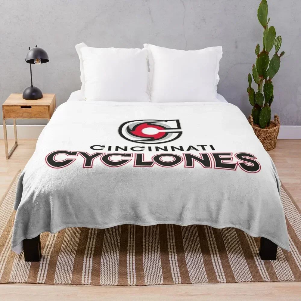 Cincinnati Cyclones Hockey Throw Blanket Fashion Sofas Soft Plush Plaid Blankets