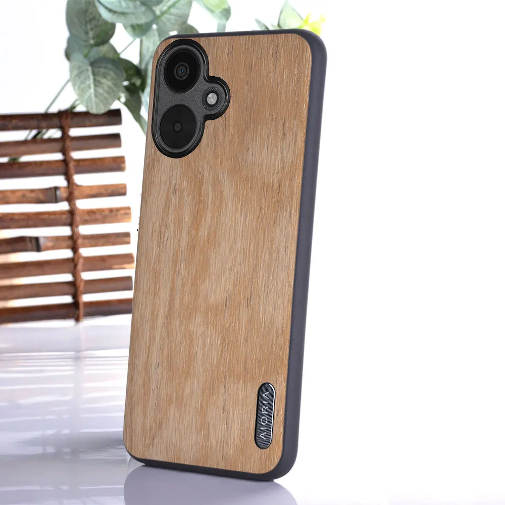 Case for Xiaomi Redmi 13C 12 10C 10A 4G 5G soft TPU silicone PC wood pattern PU leather skin covers for Xiaomi Redmi 13C 5G case image 3