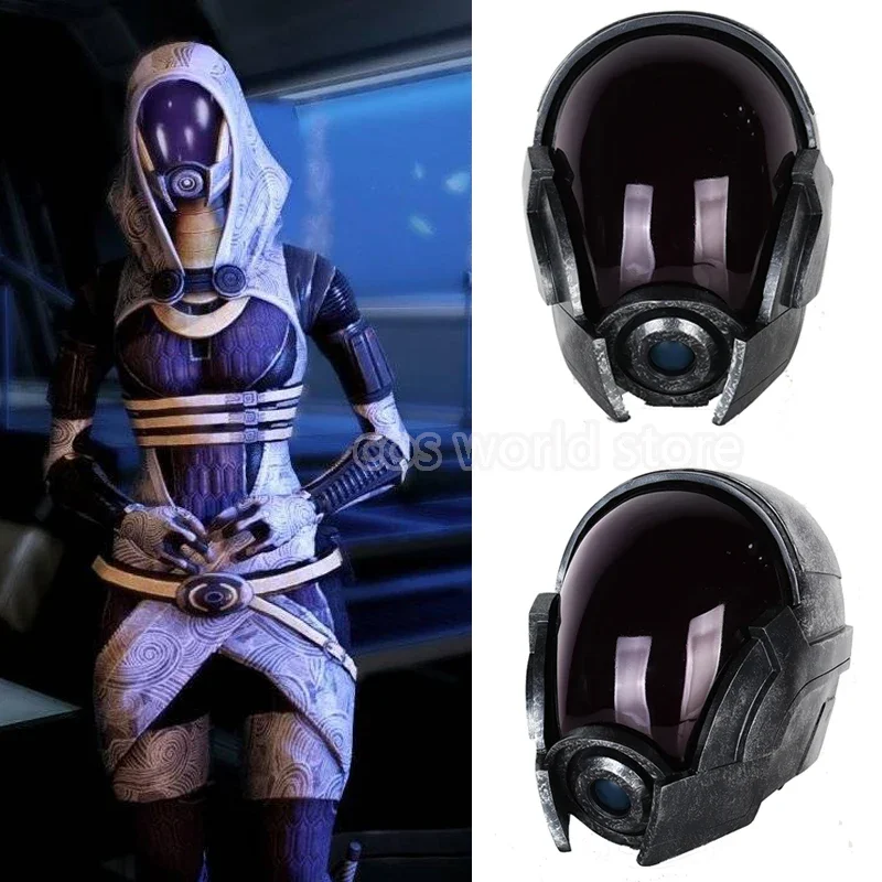 Game MASS EFFECT Tali Zorah Cosplay Light FRP Mask Helmet For Women Masquerade Party Mask Hallween Carnival Role play Mask Props