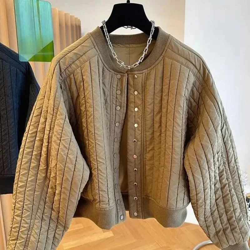 2024 Autumn and Winter New High-Grade Super Nice Loose Casual Lightweight Cotton-padded jacket Short Cotton-Padded C...