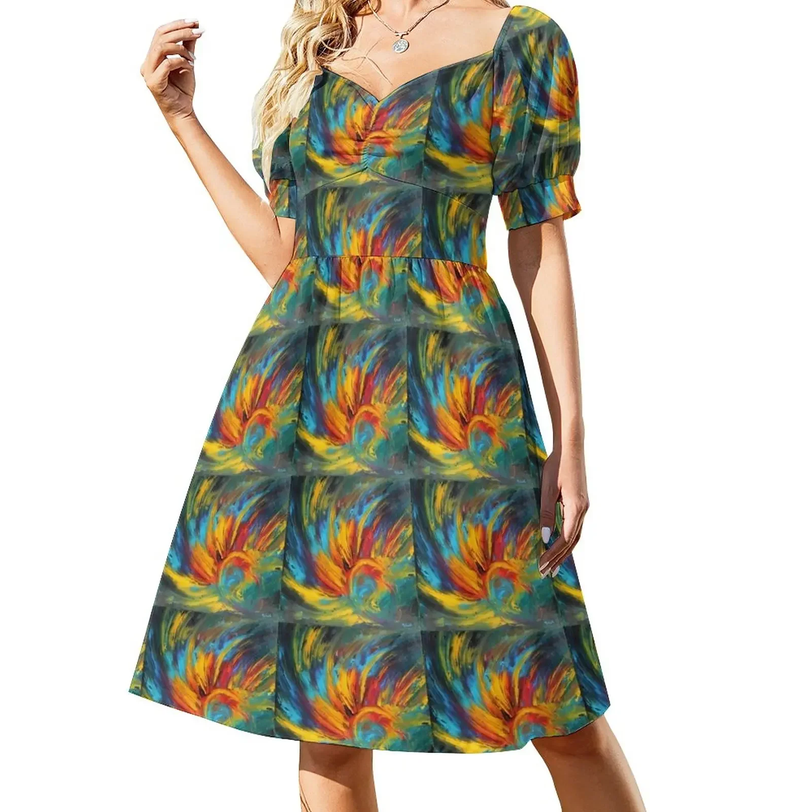 Eveil - Awakening Kurzarmkleid Damenmode Kleider Damen formelle Anlässe Kleider elegante und hübsche Damenkleider