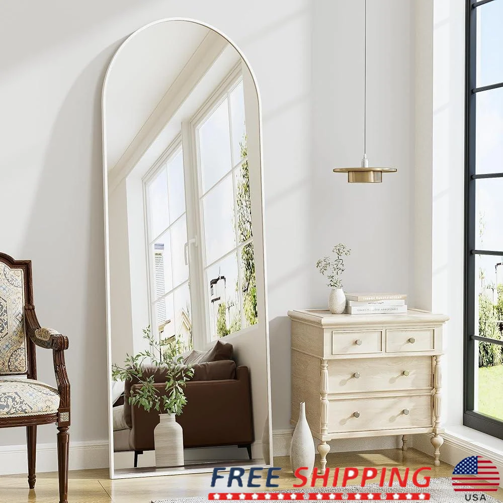 

Arched Floor Mirror Full Length Body Mirror Wall Mounted Freestanding Leaning Mirror High Definition Anti Rust Explosion Proof