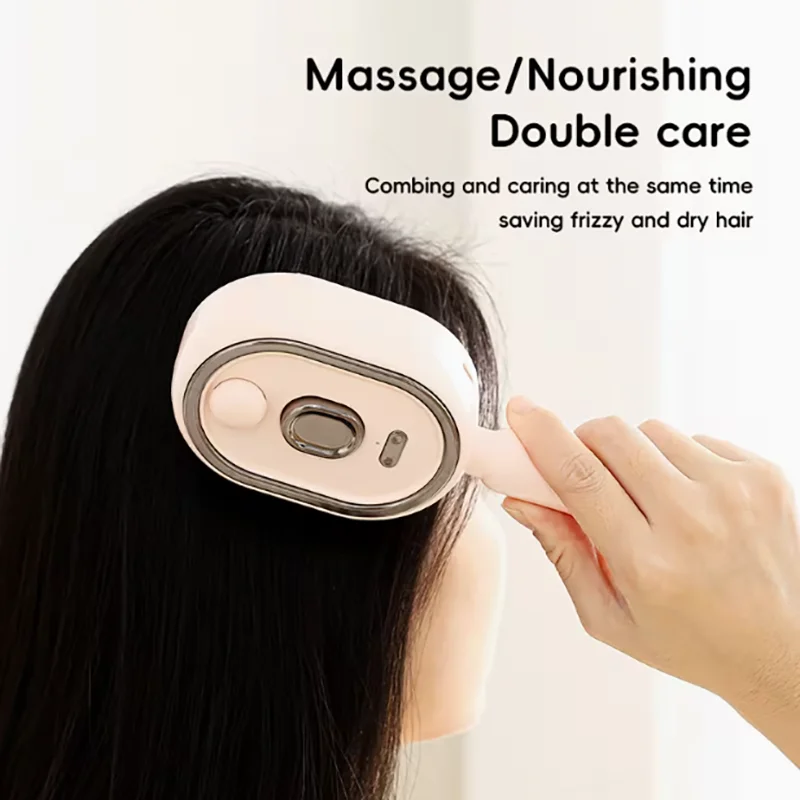 Electric Massage Comb with Spray Air Cushion Steaming Hair Straightener Hair Brush Hairdressing Steam Brush for Woman Scalp Care Home Salon Travel Hotel gallery 5