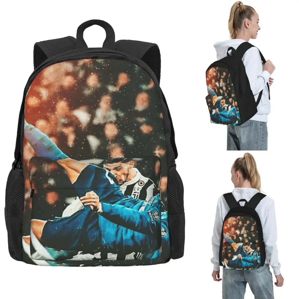Ronaldo Top Items Backpack Hot Sale Daypack Large Capacity Boys Girls BookBag School Bag Shoulder Bags for Men Women
