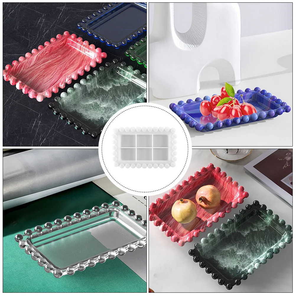 Forma silikonowa do żywicy epoksydowej do tworzenia talerzy do przechowywania DIY, wysokiej jakości materiał silikonowy, łatwa w czyszczeniu, przenośna, lekka forma do rękodzieła.