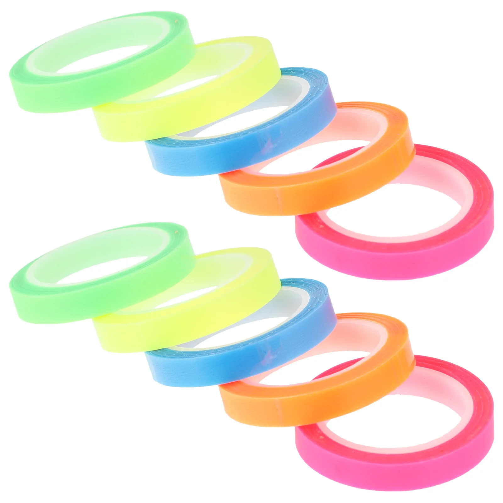 10 Rolls Labels Waterproof Index Sticker Page Markers Adhesive Tape Long Highlighter Tapes Note Tabs