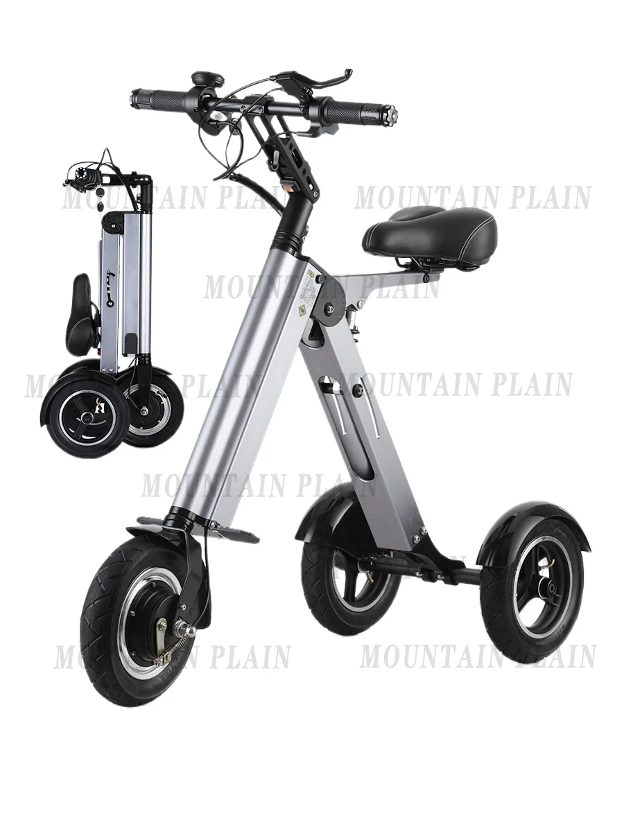 Folding Ultra Light Portable Lithium Battery Electric Tricycle Adult Elderly Ladies Fashion Mini Small Scooter