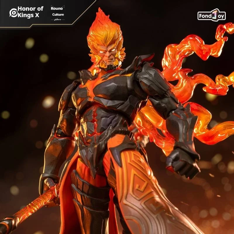 

Fondjoy Genuine Honor Of Kings Sun Wukong Hellfire Joint Movable Action Figure 19cm 1/9Pvc King Skin Desktop Ornament Model Toys