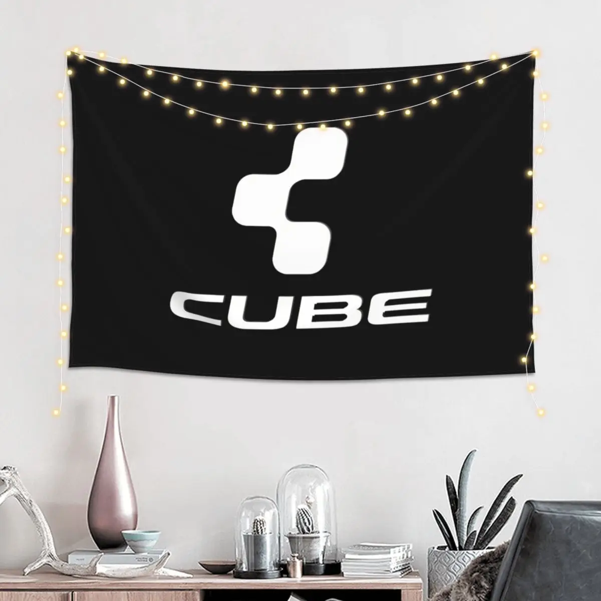 Cube Cycling Mtb Mountain Bike Tapestry Hippie Wall Hanging Aesthetic Home Decoration Tapestries for Living Room Bedroom Room