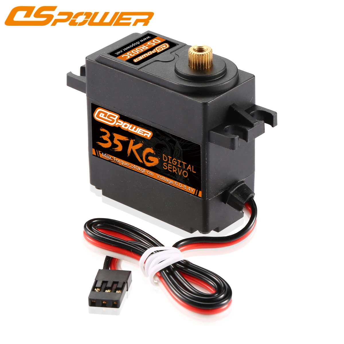 DSpower 35 kg 180/300 Grad Metallgetriebe großes Drehmoment digitales Standard-Servo für 1/8 1/10 RC Auto Drohne Flugzeug Boot Roboter Spielzeugteile
