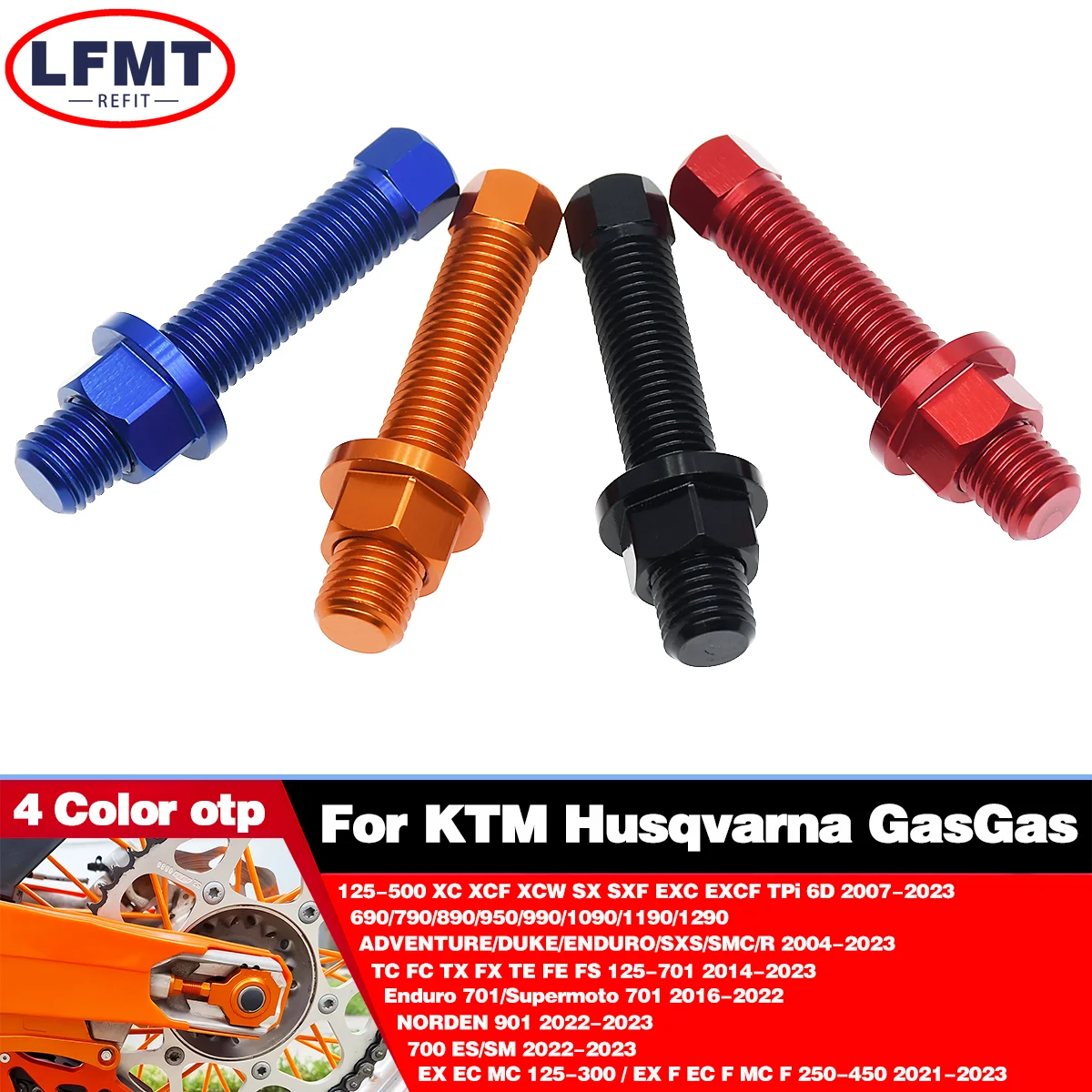 

Rear Axle Blocks Chain Adjuster Bolt For KTM 690 790 890 950 990 1090 1190 1290ADVENTURE DUKE ENDURO SXS SMC/R 2004-2023 parts
