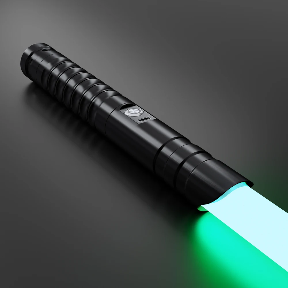 WANARICO RGB Smooth Swing Lightsaber Metal Handle Heavy Dueling 15 Colors Change Force 12 Sounds Blaster Laser Sword Toys