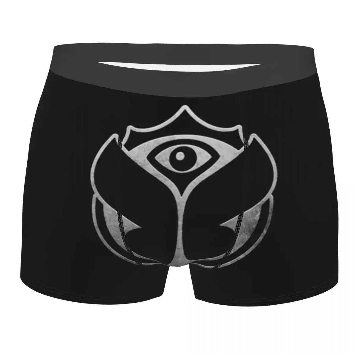 Male Fashion Metalic Tomorrow Underwear Electronic Dance Boxer Briefs Breathable Shorts Panties Underpants