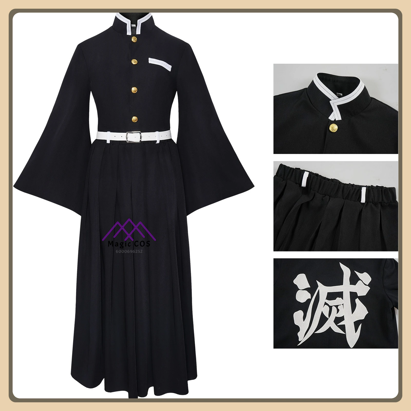 

Anime Character Tokitou Muichirou Halloween Party Suit Classic Embroidery Set Full Set High Quality Cosplay Costume (Male Adult)