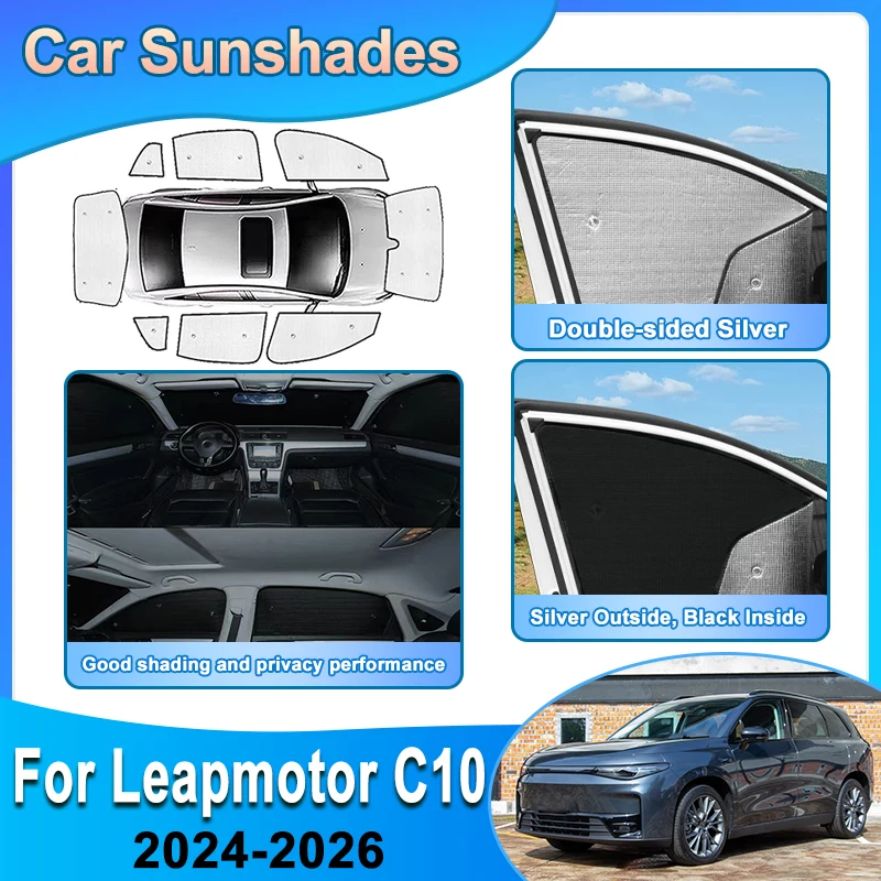 

For Leapmotor C10 2024 2025 2026 Car Side Window Sunshade Cover Windshield Folding Sun Visor Covers Protections Auto Accessories