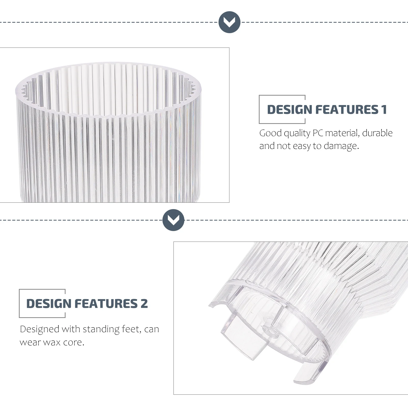 

1Pcs Geometric Vertical Stripe Mold Reusable Durable High Low Temperature Resistant DIY Aromatherapy Handmade