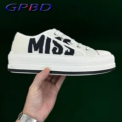 GPBD Best Quality Graffiti Canvas Shoes For Women Casual Fashion Sport Shoes For Women Luxury Brand Ladies Sneakers