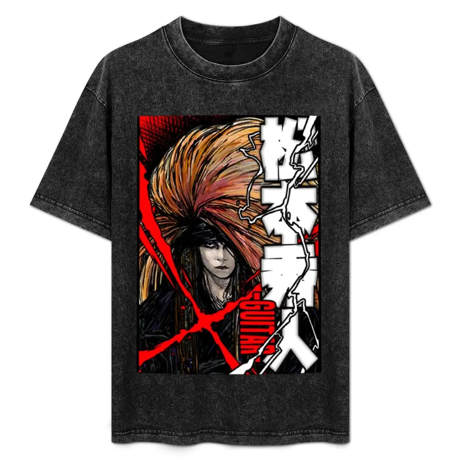 

hide (Hideto Matsumoto) of X Japan - Red X Promo T-Shirt Urban Casual Loose Fit Tee