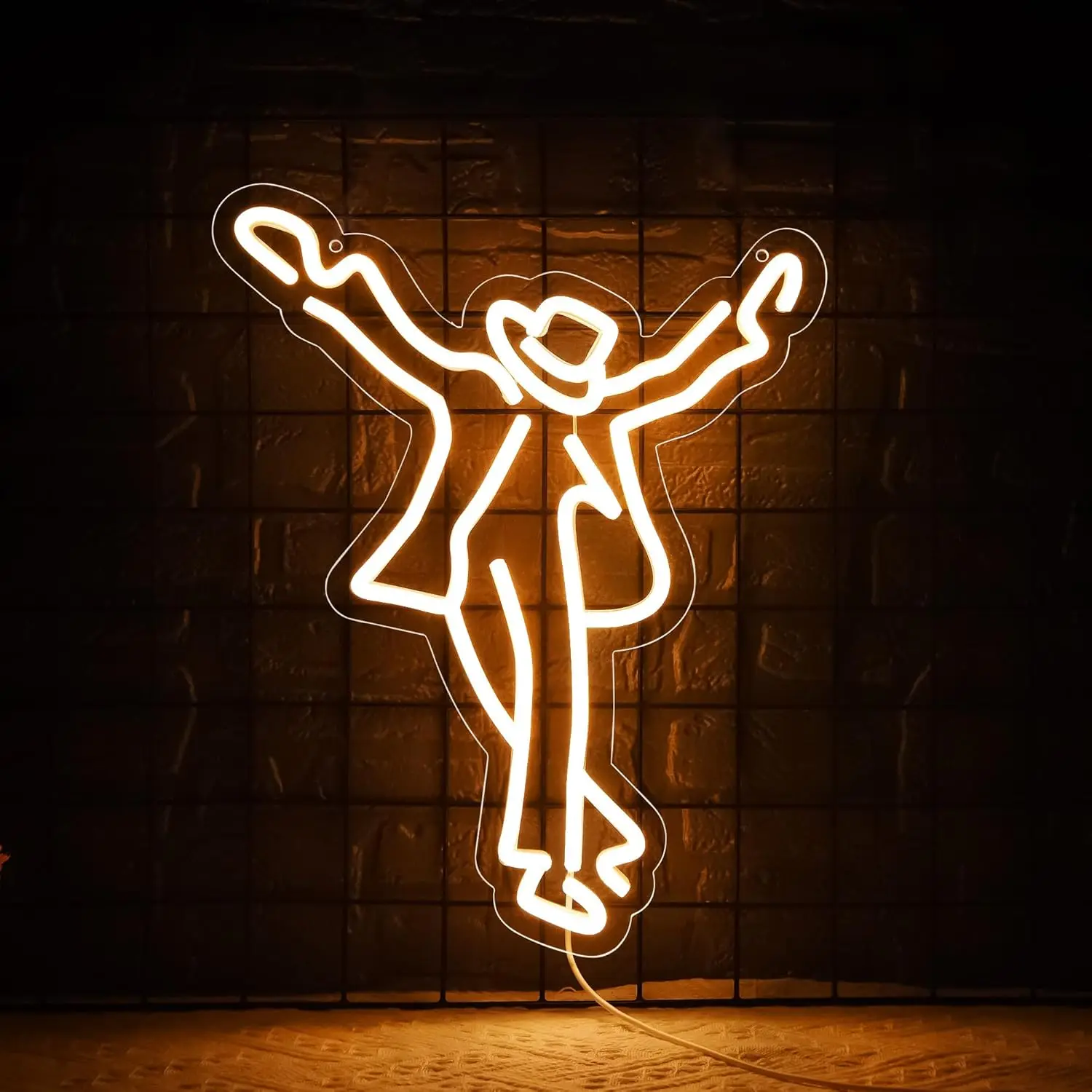 

Dance Neon Signs,MJ Neon Sign for Wall Decor, MJ Light Sign for Man Cave Bar Wall Art Game Room Birthday Gift
