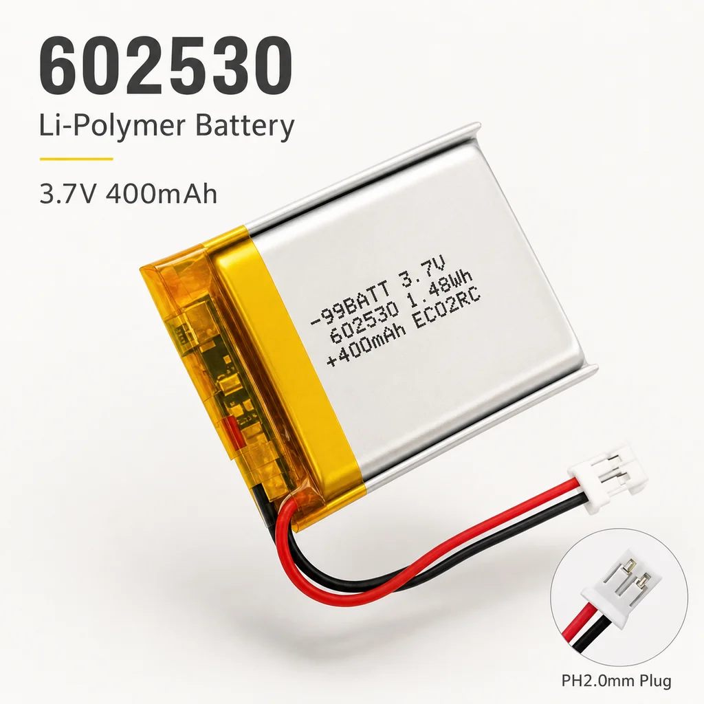 Lithium Polymer Battery 602530 3.7V 400mAh Replacement Cell For GPS Smart Watch MP4 MP5 Toy Toothbrush Recorder