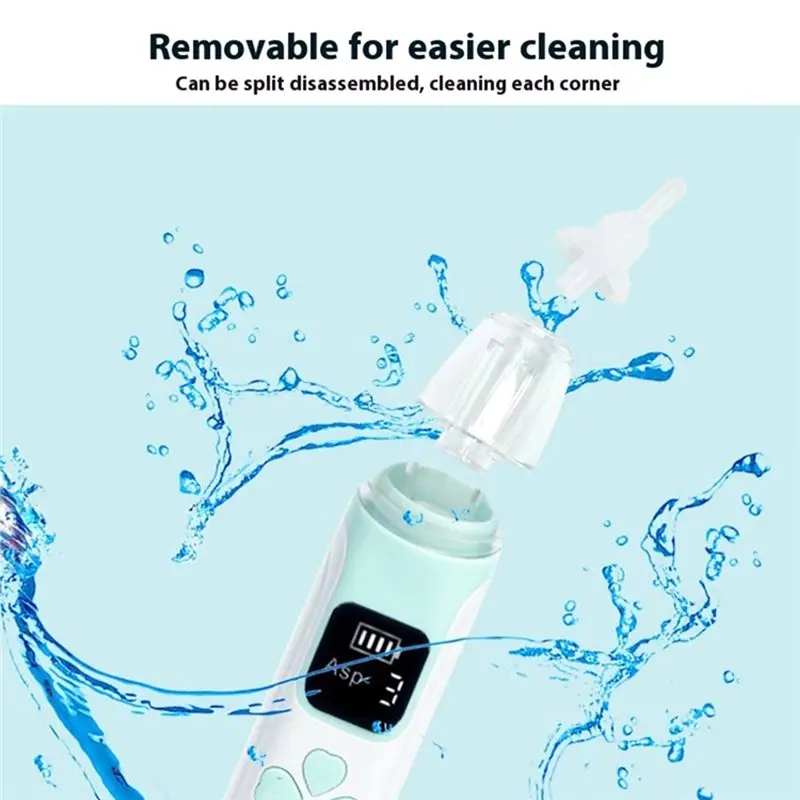 B05C-Safety Child Nasal Aspirator Electric Baby Nose Cleaner Silicone Adjustable Suction Low Noise Convenient C