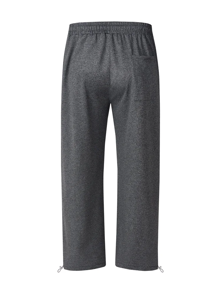 Outdoor indoor men's sanitary pants, loose elastic waistband drawstring knitted pants,