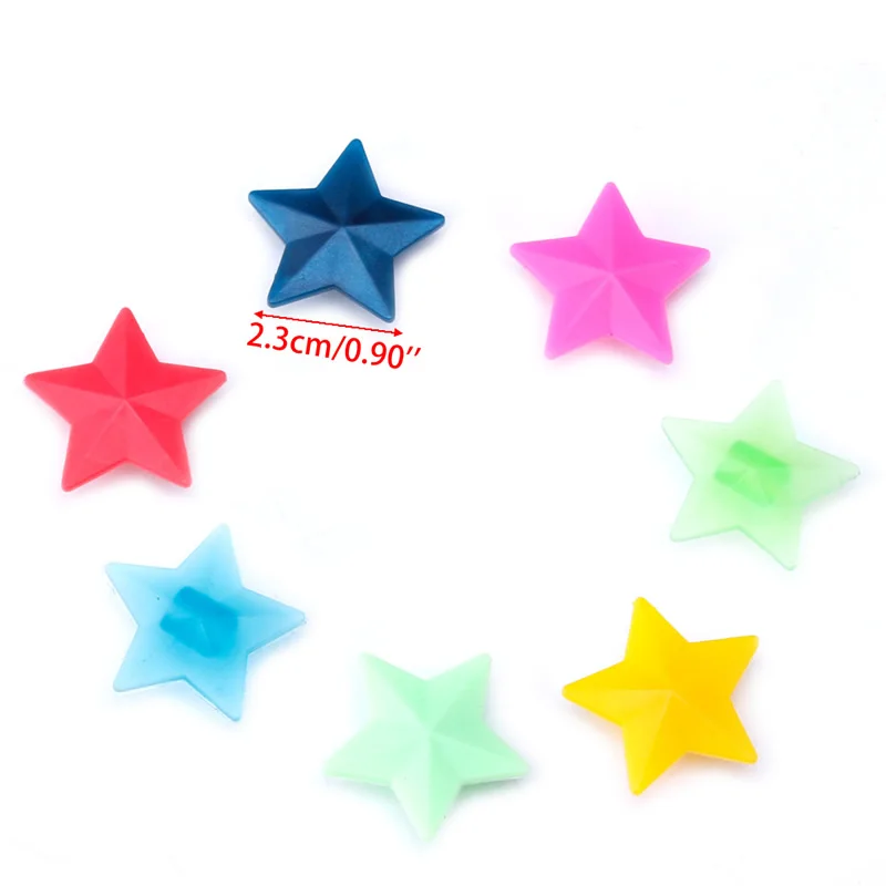 36Pcs/Bag Cycling Plastic Wheel Spoke Colorful Star Decoration MTB Bike