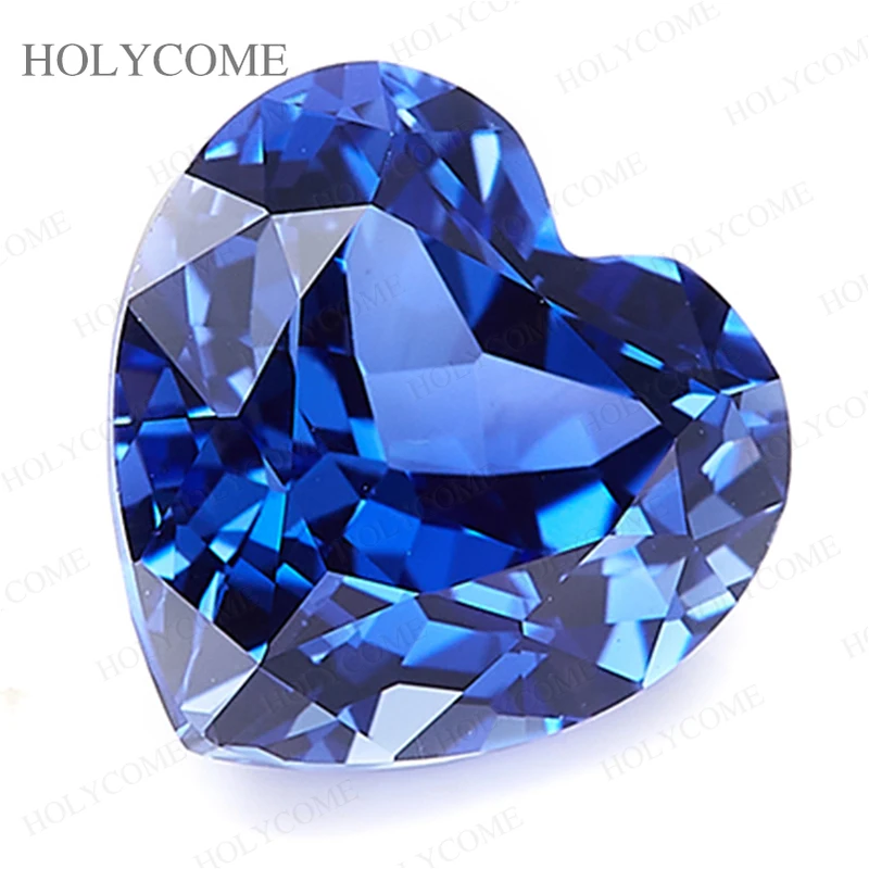 

【Lab Grown Sapphire】Heart Shape AGL Natural Royal Blue Color Wholesale Multiple Size Loose Stones Top Beads Jewelry Making Diy