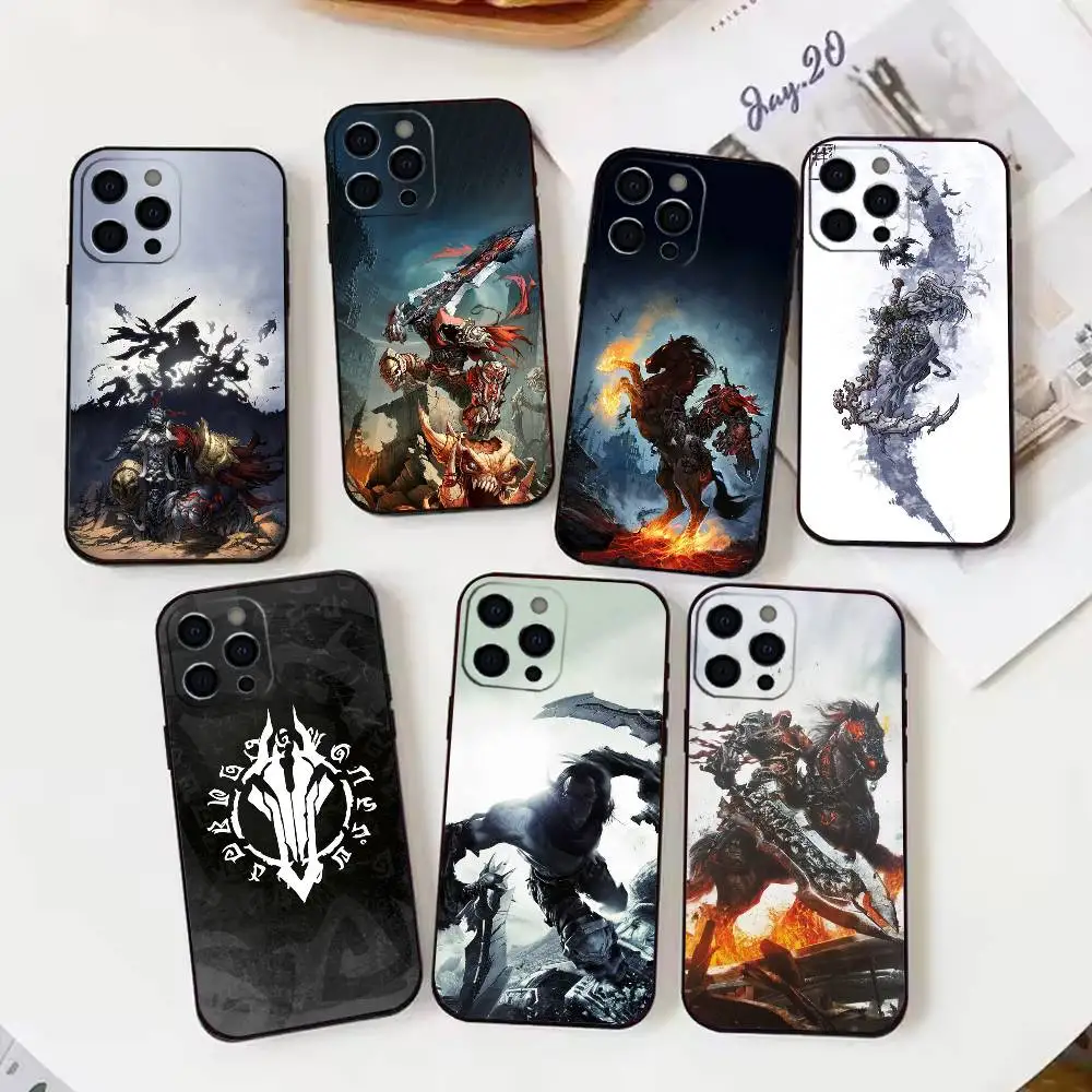 

Game D-DarksidersS Phone Case For iPhone17,16,15,14,13,12,11 Plus,Pro Max Soft Black Cover