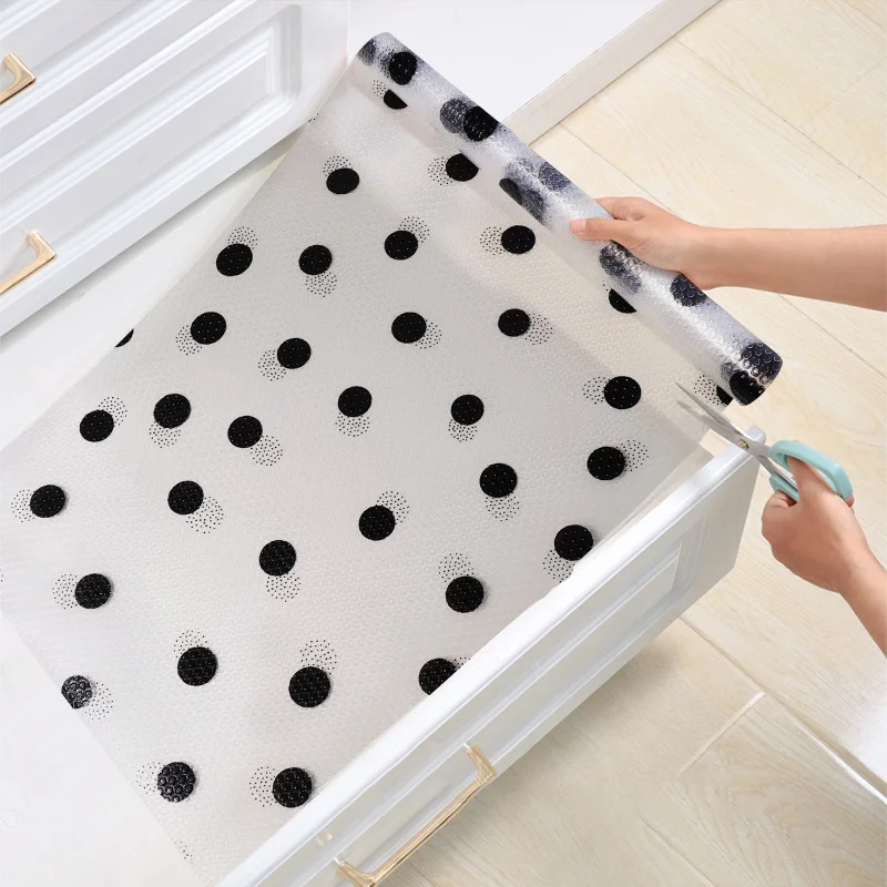 

1 рулон, водонепроницаемый неклейкий вкладыш для полки, режущий маслостойкий пылезащитный коврик для ящика, нескользящий коврик для стола для холодильника, кухонные принадлежности