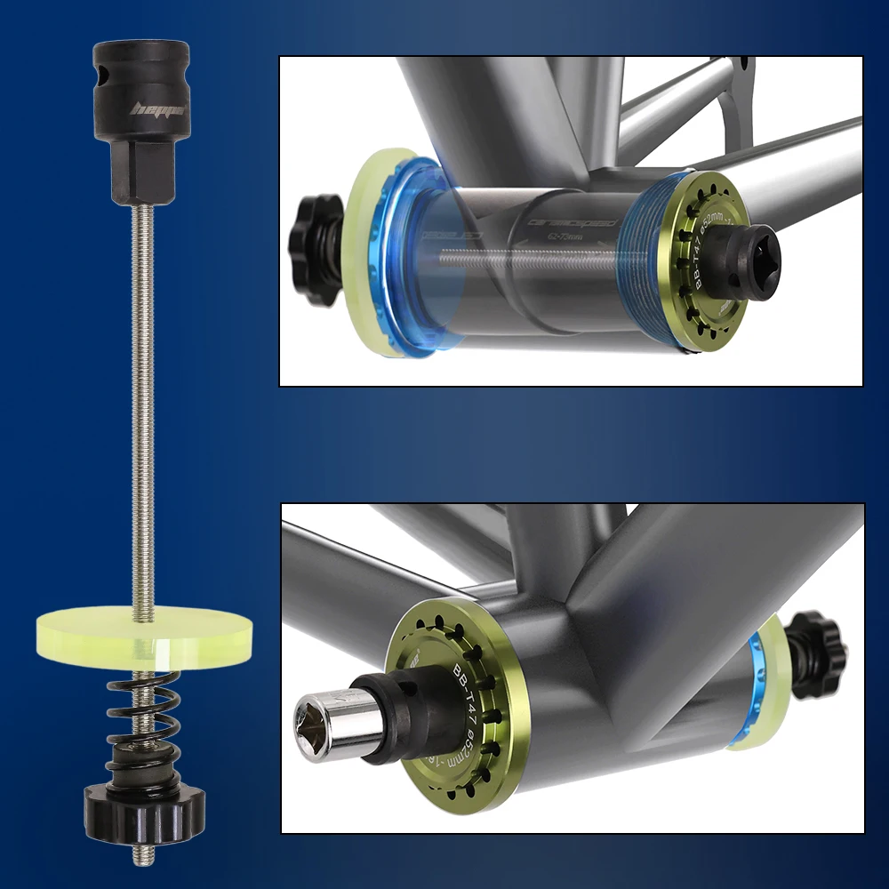HEPPE Fahrrad T47 Tretlager Installation und Entfernung Werkzeug Fahrrad Tretlager Schlüssel für 49-53mm 12T 16T T47 BB Reparatur – Detail 33