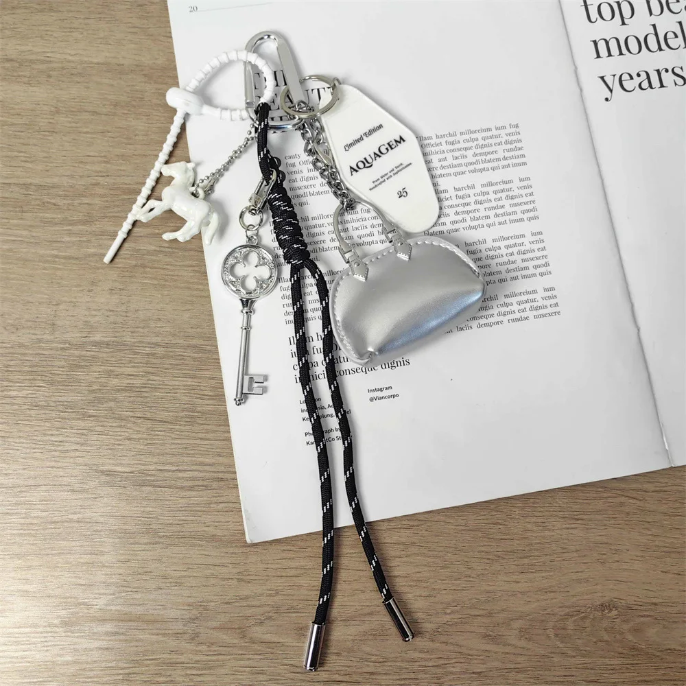 New Cartoon Various Style Bag Pendant Keychain Simple Pony Money Bags Chip For Women Man Luxury Fashion Bag Accessories Gift