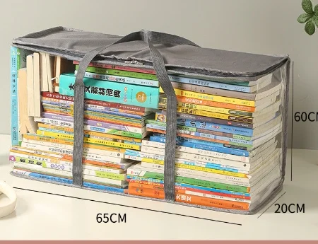 

Collapsible Transparent Waterproof Foldable Organizer Classroom Storage Bins Book Display Box Clothes Shoes