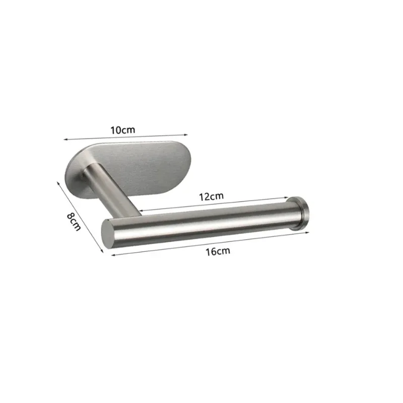 

No Punching Wall Mounted Toilet Paper Holder Rustproof Anticorrosion Stainless Steel Bathroom Kitchen Roll Paper Toilet Holder